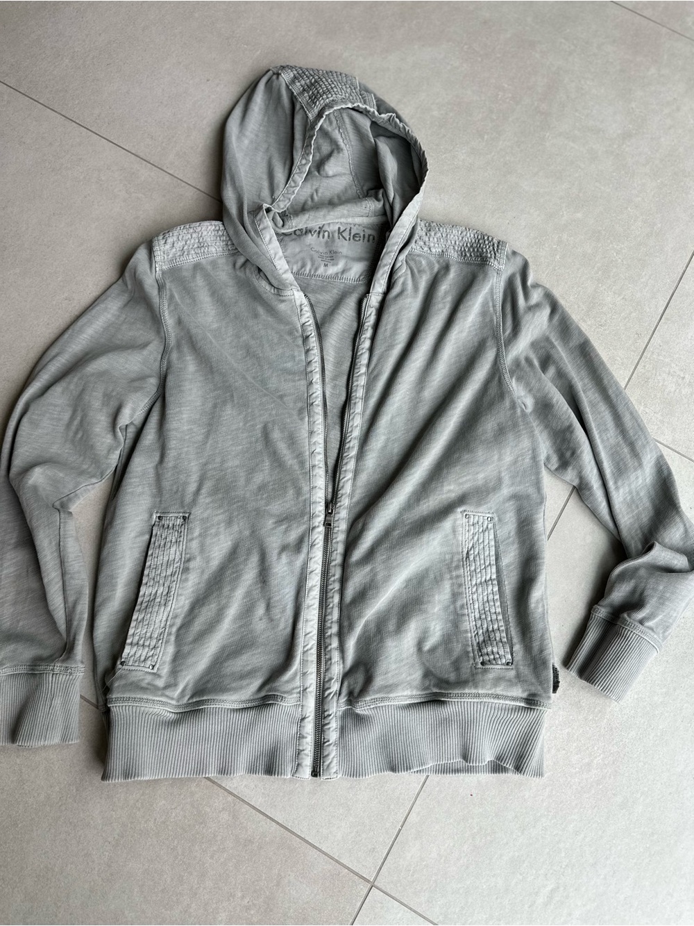 Calvin Klein women’s Light Gray Hooded Zip Jacket